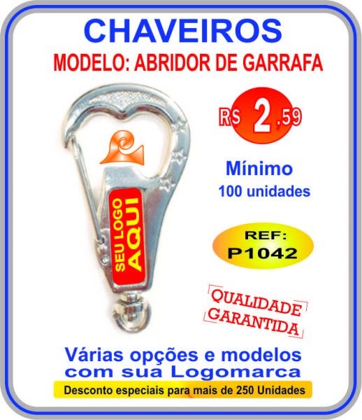 Chaveiro Abridor de Garrafa Ref. 1042