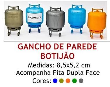 Botijão de Gas com Ganchos e Sua Logo