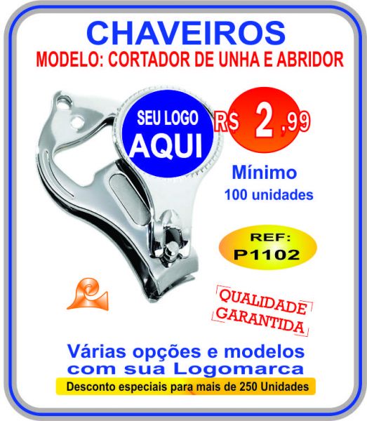 Chaveiro Cortador de Unha e abridor Ref. 1102